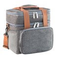 thumbnail image 2 of YAOMOBB High-quality Lunch Carrier Portable Lunch Box Container Double Layer Bento Lunch with Shoulder Strap Multi Pocket Design for Office Picnic, 2 of 6