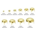 thumbnail image 2 of Uxcell 100Pack Gold Round Dome Rivets, 10 Sizes Brass Spike Studs Spots for DIY Clothes Belt Bag Shoes Leather Craft, 2 of 7