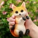 thumbnail image 3 of Adorables animales creativos estatuas escultura resina modelo miniatura figuritas hogar zorros Sharpla Estatuilla de conejito, 3 of 7