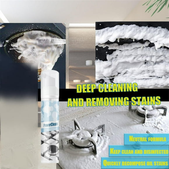 Boovnll Cleaning Supplies, Kitchen Heavy Oil Fouling Foam Cleaning Agent Household Fumer Cleaning Agent Fumer Decontaminating Agent-100Ml, Cleaning