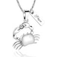 thumbnail image 3 of Crystal Crab Urn Necklace for Ashes for Women Birthstone Necklace Stainless Steel Ashes Keepsake Mini Urn Jewelry, 3 of 7