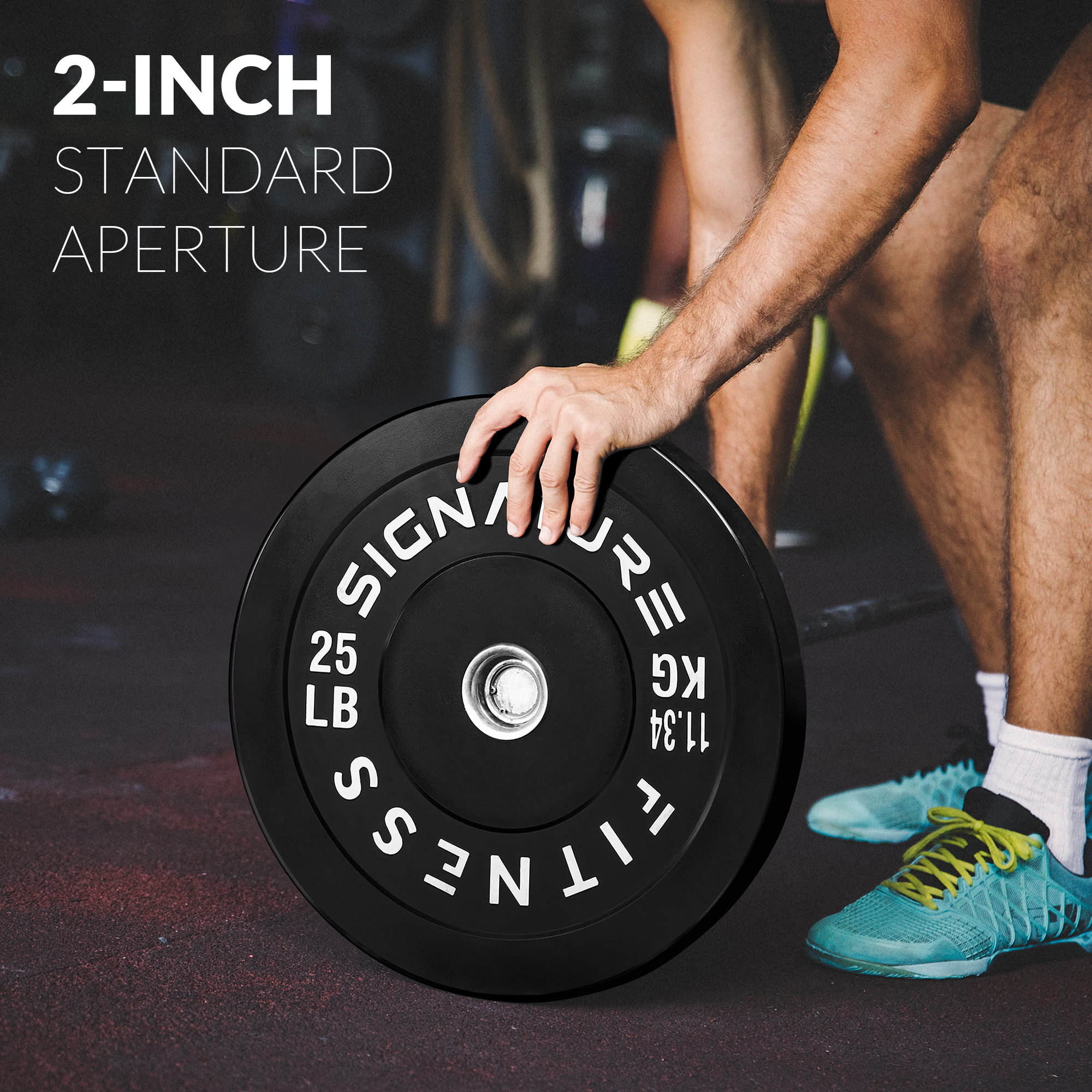 Sprint Demon 2" Olympic Bumper Weight Plates，with Steel Hub，Black & Colour Options, Multiple Weights & Sets，for Home Gym Strength Training