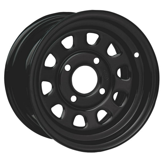 4/110 ITP Steel Wheel 12x7 4.0   3.0 Black For Honda Pioneer 500 2015-2023