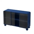 thumbnail image 2 of 47.25"Glass Storage Cabinet, SideboardCoffee Bar Cabinet, Display Floor Cabinets With 3 Sliding Glass Doors For Storage, Home, Office, 2 of 9