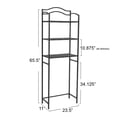 thumbnail image 2 of Household Essentials 3-Tier Metal Over the Toilet Bathroom Storage Shelf, Grey, 2 of 7