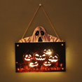 thumbnail image 2 of Halloween Luminous Doorplate Hanging Night Lantern Pumpkin Ghost Lantern, 2 of 2