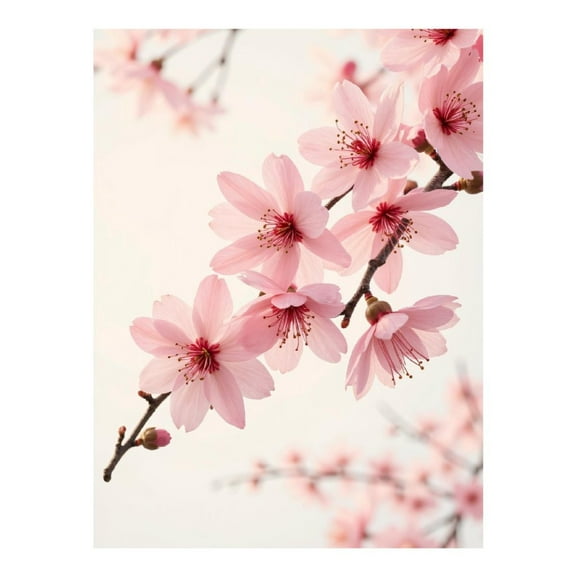 Diamond Art Kit for Adults, Cherry Blossom Spring Branches Diamond Painting for Adults Beginners, 5D DIY Diamond Art Painting Kits, Colorful Diamond Painting Craft for Home Decor 12x16