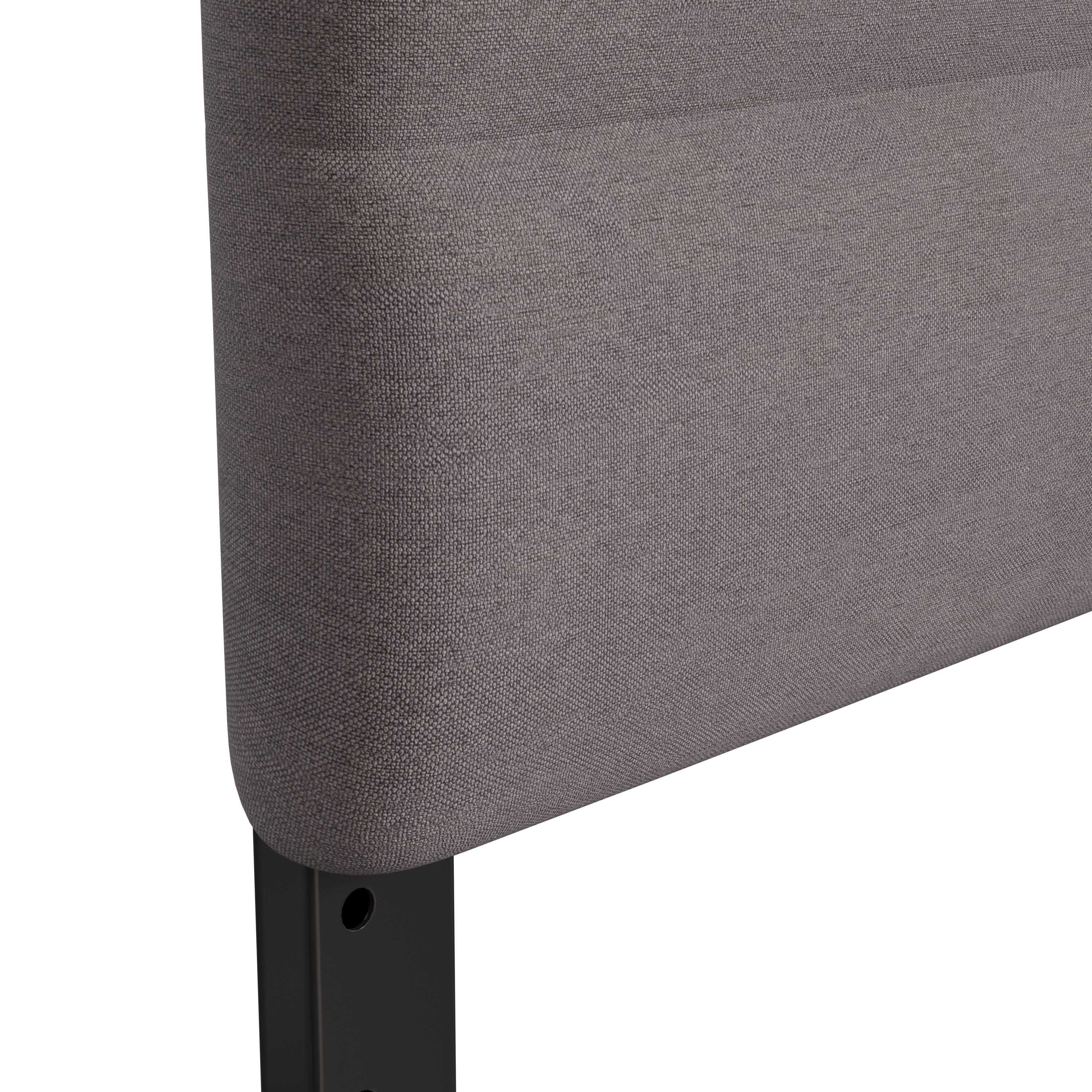 BizChair Full Channel Stitched Fabric Upholstered Headboard, Adjustable Height from 44.5" to 57.25" - Gray