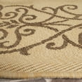 thumbnail image 3 of Safavieh Courtyard Ellie Oriental Indoor/Outdoor Area Rug, Natural/Brown, 5'3" x 5'3" Round, 3 of 8