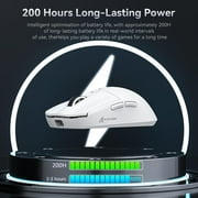 ATTACK SHARK X6 49g SUPERLIGHT Mouse with Magnetic Charging Dock, PixArt PAW3395 Gaming Sensor, BT/2.4G Wireless/Wired Gaming Mouse
