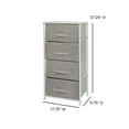 thumbnail image 5 of Flash Furniture Harris 4-Drawer Storage Chest of Drawers with Easy Pull Fabric Drawers, Light Gray, 5 of 12