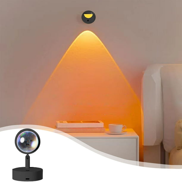 Lámpara Colgante Recargable para Atardecer, Luz Nocturna Móvil, Fondo Fotográfico, Luz Ambiental, Lámpara de Pared Pequeña con Forma de Colina