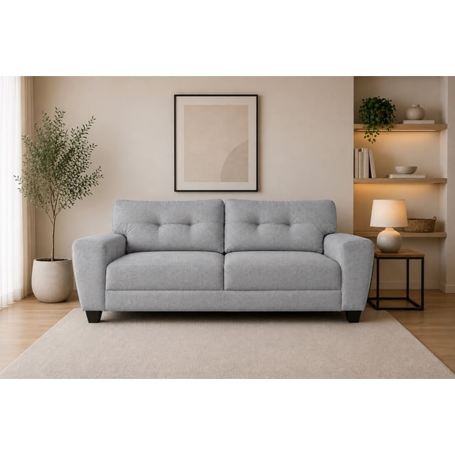 Sofa El Bazar Store Sidney Lino Gris Plata 3 Plazas Modular Moderno