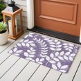 thumbnail image 2 of Purple Leaves Bathroom Mat 2x3 FT,Non Slip Small Kitchen Mat,Farmhouse Botanical Branch Vintage Modern Washable Soft Backed Front Door Throw Rug Non-Shedding Indoor Outdoor Doormat for Entryway Sink, 2 of 5