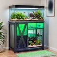thumbnail image 2 of ModFusion Metal Aquarium Stand with RGB Lights & Power Outlet for 40-50 Gallon Tanks - Black & Gray, 2 of 11