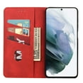 thumbnail image 6 of Feishell for Samsung Galaxy S22 5G Wallet Case,Shockproof Ultra Thin Premium PU Leather Magnetic Closure Card Slots Cash Pocket TPU Bumper Shock Absorbing Flip Kickstand Phone Cover,Red, 6 of 10