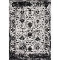 thumbnail image 1 of Unique Loom Portland Tone-on-Tone Design Rug 7' x 10' Rectangle White/Black, 1 of 1