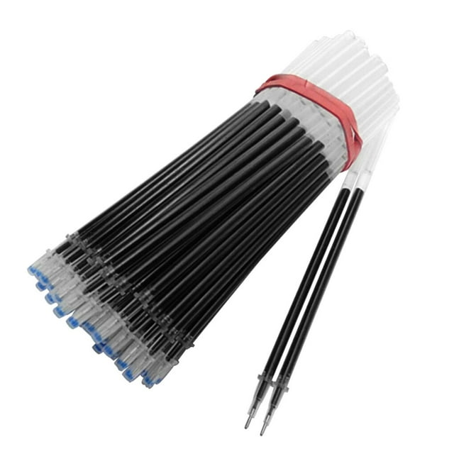 Pen Refills Replacement Writing Refills Quick-dry Stationery Refill Replacement Pen Supplies, Black, 0.38mm Needle, 50pcs