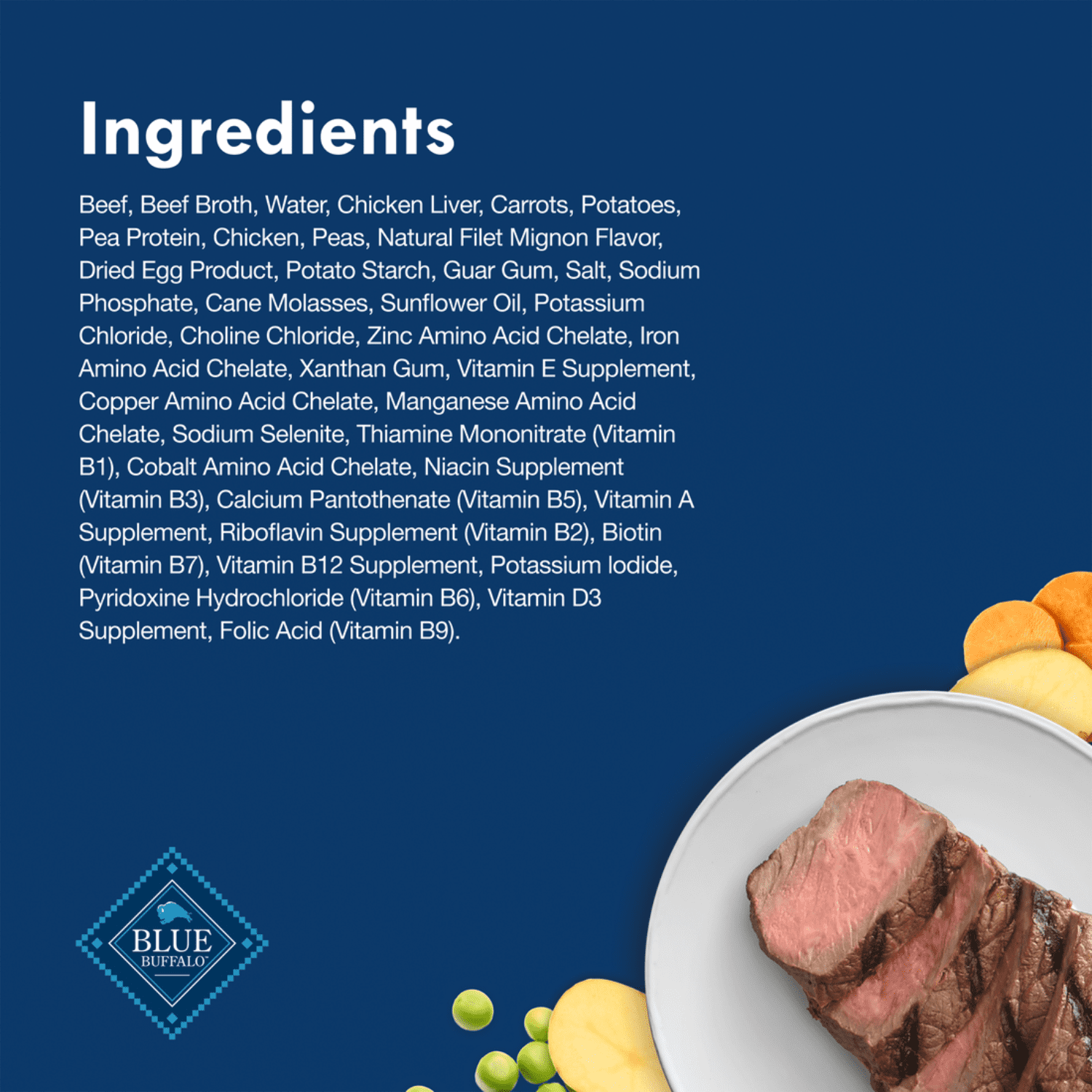 Blue Buffalo Delights Wet Dog Food, Small Breed, New York Strip Flavor, 3.5 oz Cup, 99g