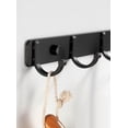 thumbnail image 2 of Porte-manteau Mural en Acier Inoxydable avec 6 Crochets - Résistant, Imperméable, Finition Mate (Noir, 1 Pack), 2 of 4