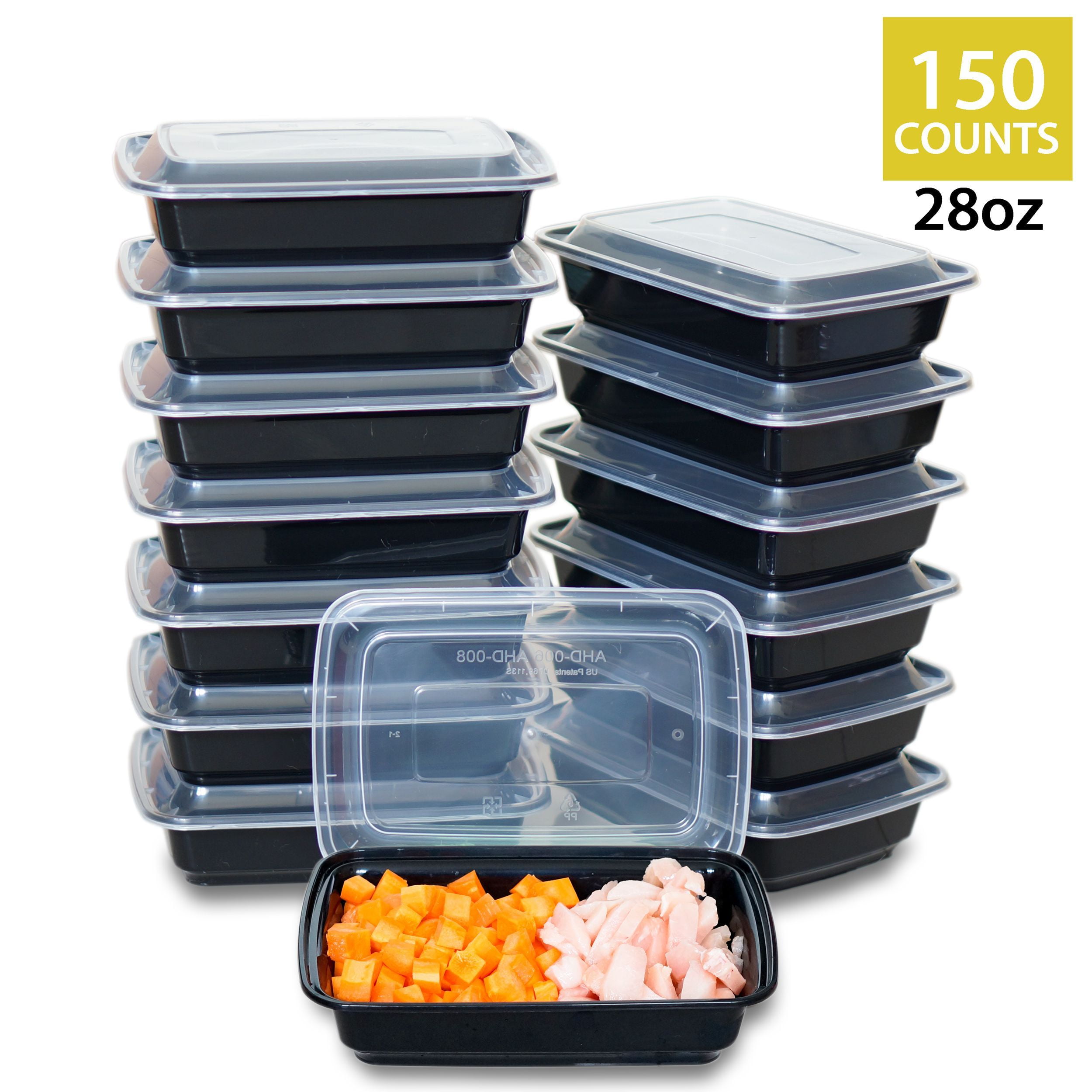 CTC-8300] 1 Compartment Rectangular Meal Prep Container with Lids