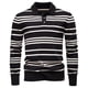 thumbnail image 1 of Ceisia Men's Fall/Winter Gift Casual Striped Knitted Fabric Turndown Collar/Lapel Long Sleeve Sweater - Comfortable Daily Out door Wear, 1 of 8