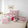 thumbnail image 5 of Feelyou Sugar Halloween Ghost Bedding Comforter Set 7-Piece for Child, Funny Pumpkin Spider Web King Bedding Sets, Cartoon Rustic Flower Reversible Bed Sheets, Lightweight Room Decor, 5 of 7