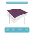 thumbnail image 5 of Quilts Full Size, Dark Purple Soft Comforter Bedding Set for Bed, Farmhouse Burlap Solid Brown Color Modern Linen Texture Lightweight Quilted Bedspread with Pillow Cover(2 Pieces), 78x90 Inch, 5 of 6