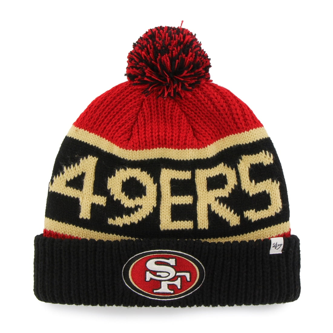 San Francisco 49ers 47 Brand NFL Calgary Cuffed Knit Hat Black by 47 Brand
