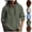 #02 Army Green, variant on Mens Loose Fit Linen Shirts Henley Hooded Long Sleeve Cotton Blend Tops Breathable Boho Style Outdoor Camping Hoodies ,M,#02 Army Green