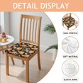 thumbnail image 2 of Fall Pumpkins and Flowers Pattern Seat Covers for Dining Room Chairs Set Of 6,Stretch Printed Washable Chair Seat Cover with Elastic Ties and Button,Removable Waterproof Couch Cushion Covers, 2 of 6