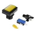 thumbnail image 2 of Botón pulsador rectangular para juegos de arcade con LED y microinterruptor-amarillo Zulema Arcade Game Buttons, 2 of 8