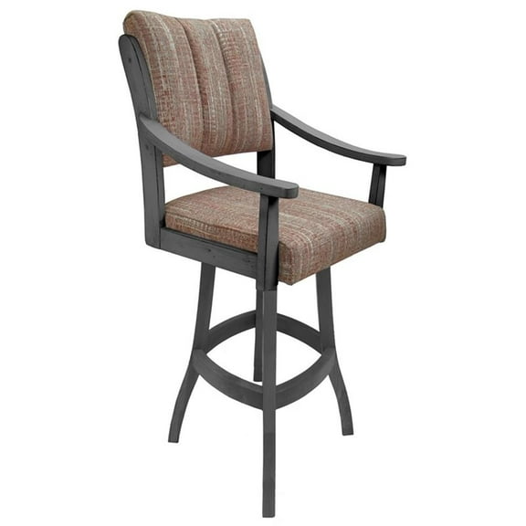 Casa Counter 26" Solid Wood Bar Stool - Watusi Madder - Grey