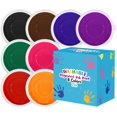 thumbnail image 1 of Almohadilla de tinta grande CraftyManor de 7 pulgadas para niños, lavable (8 colores), 1 of 6