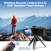 Campark 4K Video Camera Camcorder 48MP 3” Touch Screen Vlogging Camera for YouTube