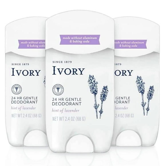 Desodorante Ivory Gentle Hint of Lavender, 70 ml (paquete de 3)