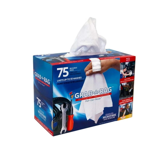 Grab•a•Rag Microfiber Cleaning Cloth, Soft Highly Absorbent Lint-Free Streak-Free Reusable Microfiber Towel Wipes for House, Kit
