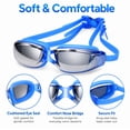 thumbnail image 3 of Adult Swim Goggles with Mirror Coated Lenses and Adjustable Strap for Pool and Training, TIKA, 3 of 7