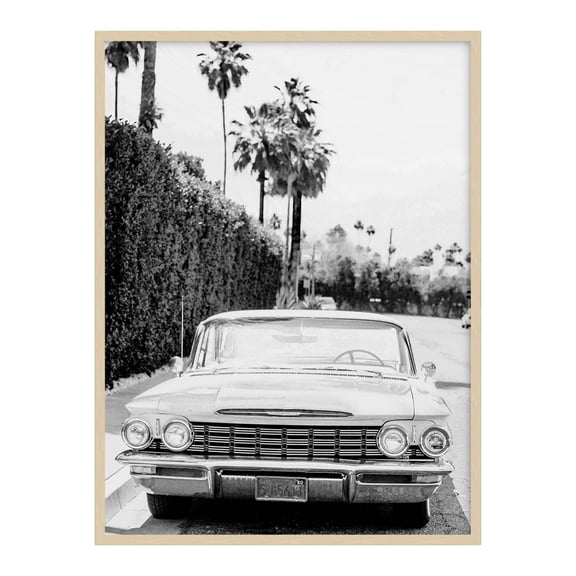 Black and White Vintage Car Poster - By Haus and Hues | Black and White pictures for Wall Decor Car Prints and Posters UNFRAMED 12”x16”