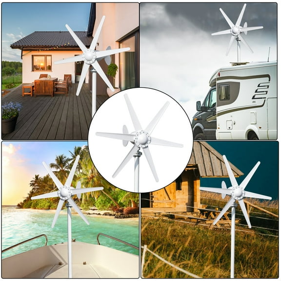 Trendix Wind Turbines Generator, 6-Blade Fan Wind Turbines Generator Kit, 800W 12V/24V Wind Turbines Generator, Electromagnetic Electricity Producer Equipment