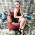 thumbnail image 5 of Big Joe Aurora Bean Bag Chair, Toasted Mauve Velvet, Soft Polyester, 2.2 feet, 5 of 6