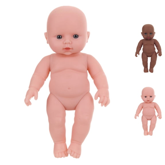 Baby Doll, 11.8 inch Reborn Baby Dolls, Baby Toys for Toy 1-3 3-6 Year Old, Realistic Baby Doll, for Baby Doll Gifts for 1 Year Old, Christmas Gifts, Soft Touch Black Dolls (A)