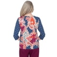 thumbnail image 2 of Alfred Dunner Womens Petite  Paisley Patchwork Knotted Crew Neck Top, 2 of 6