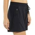 thumbnail image 3 of PACIFIC TRAIL Women's Cozy Short with Zippered Tech Pocket, Black Large, 3 of 3