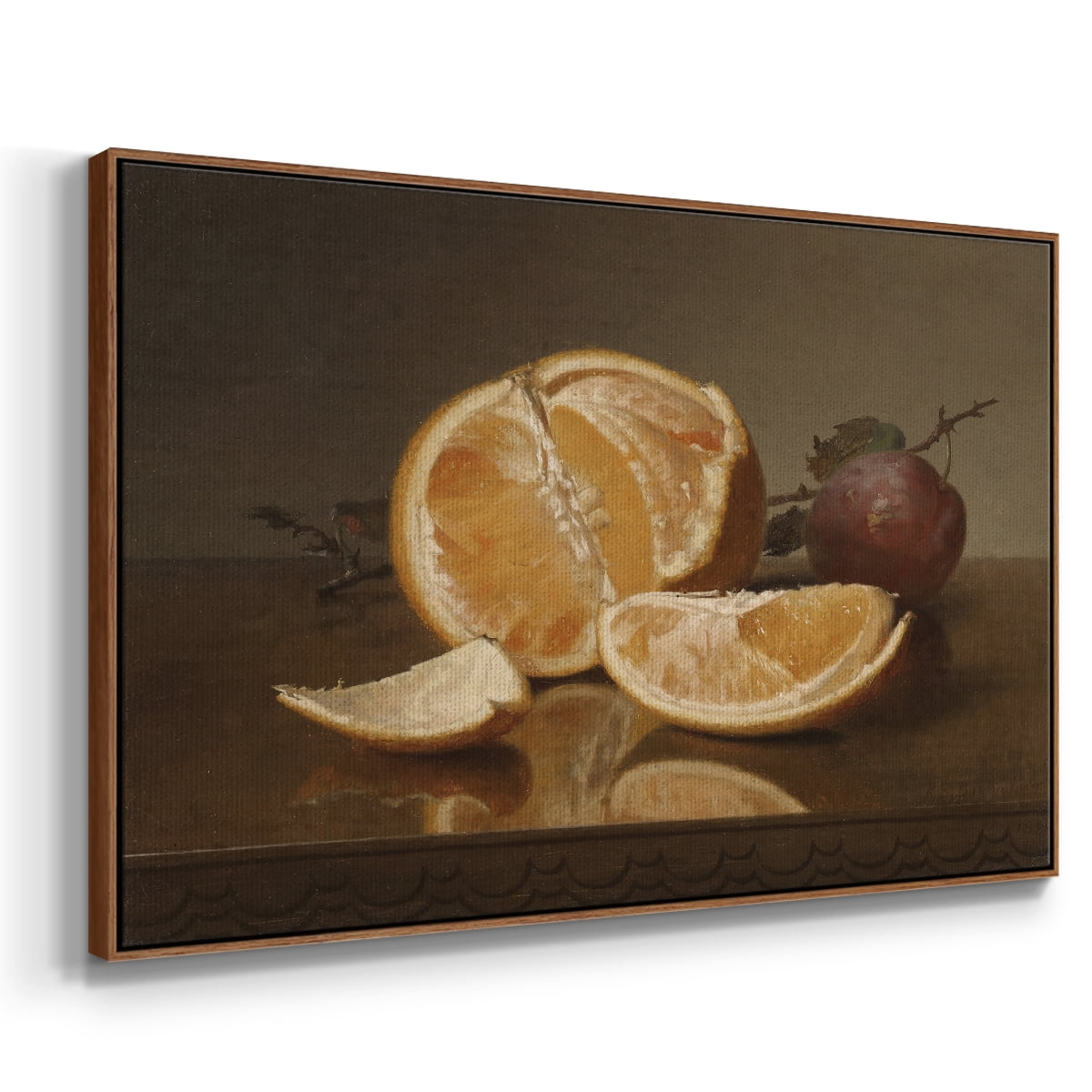 Vintage Botanical Print-LXXVII By Wexford Home Framed in Walnut Wood Gallery Wrapped Canvas 17 in. x 25 in.