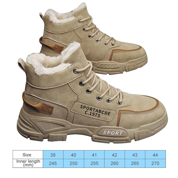 Botas Casual Zapatos Deportivos Hombres Forro Piel Antideslizante para Clima