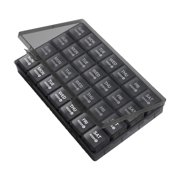 kurtrusly Weekly Pill Box For Organizing Vitamins Pill Organizer Is Convenient Solution black