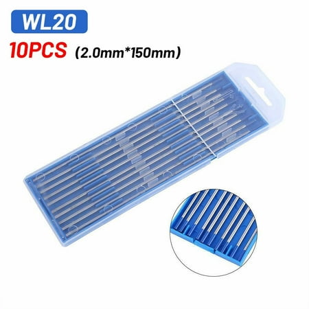 

10pc TIG Welding Tungsten Rod Electrodes 2% Lanthanated 3/32” x 7” (Blue WL20)