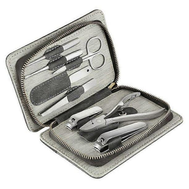 Manicure set Pedicure set Stainless steel nail clippers Personal care tools with PU leather case