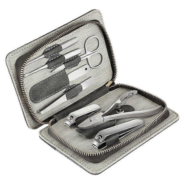 Manicure set Pedicure set Stainless steel nail clippers Personal care tools with PU leather case